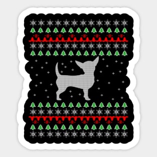 Chihuahua Ugly Christmas Sweater T-Shirt Gift Cute Sticker